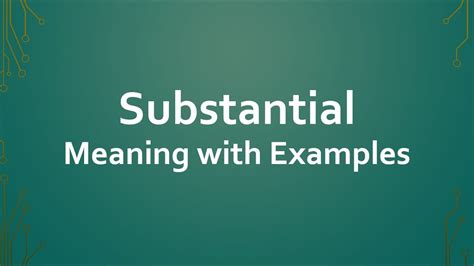 substantial stake meaning|Substantial Stake Definition .